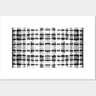 Shibori black dash lines Posters and Art